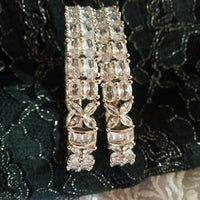 B0217_Beguiling american diamond bangles with delicate art work.