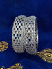 B0160_Gorgeous crafted bangles studded with American Diamond stones.