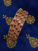 B0165_Elegant Golden bangles studded with a touch of pink ruby stones and American Diamond stones.
