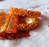 B0223_Lovely golden pearl bangles with delicate craftwork embellished with pearls.