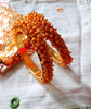 B0223_Lovely golden pearl bangles with delicate craftwork embellished with pearls.