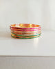 B0225_Gorgeous vibrant colorful gold plated set of bangles with beautiful stone work.