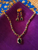 N0316_ Beguiling American Diamond engraved necklace with studded with beautiful stones.