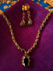 N0316_ Beguiling American Diamond engraved necklace with studded with beautiful stones.