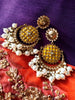 E0122_Gorgeous Meenakari earring with delicate Meenakari work  studded with stones and embellished with pearls