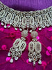 N0362_Gorgeous dazzling choker necklace with delicate craft work embellished with American Diamond stones