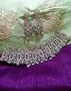 N0362_Gorgeous dazzling choker necklace with delicate craft work embellished with American Diamond stones