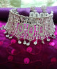 N0362_Gorgeous dazzling choker necklace with delicate craft work embellished with American Diamond stones