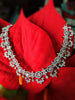 N0369_Elegant dazzling American Diamond stones embellished necklace set with delicate stone work.