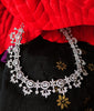 N0369_Elegant dazzling American Diamond stones embellished necklace set with delicate stone work.