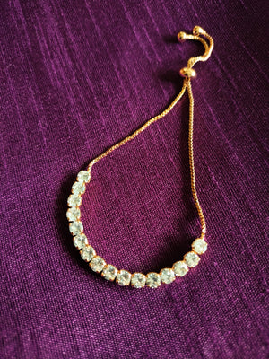 B0232_Trendy stylish bracelets studded with american diamond stones.