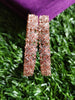 B0240_Lovely Rose gold bangle with delicate design embellished with American Diamond stones.