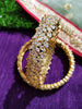 B014_Classy Style Gold Plated Bangles studded  with American Diamond stones.