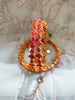 B0243_Classic sleek style gorgeous Gold plated bangles studded with pink ruby stones.