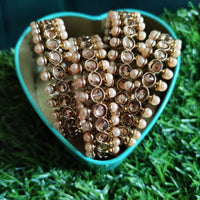 B0248_Lovely designer bangles with delicate craft work with a touch of stones & beads.