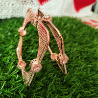 B0255__Elegant trendy designer bangles with delicate designs and unique patterns studded with american diamond stones.