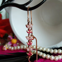 B0269_Lovely leafy design bracelets studded with delicate work of american diamond stones.