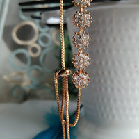 B0267_Lovely flower design bracelets studded with delicate work of american diamond stones.