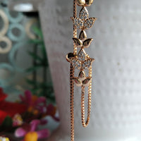 B0269_Lovely leafy design bracelets studded with delicate work of american diamond stones.