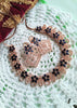 N0409_Gorgeous necklace embellished with american diamond stones with a touch of blue stones with delicate work.