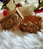 B0281_Grand broad style Ethnic screw design bangles with delicate work with a touch of ruby and american diamond stones along with bead drops.
