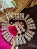 N0452_Ravishing designer American Diamond stones embellished necklace set with delicate stone work .