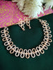 N0457_Lovely dew drop design American Diamond necklace set with delicate stone work.
