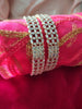 B0298_Elegant  American Diamond bangles with delicate stone work.
