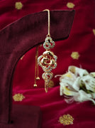 B0266_Dazzling floral design bracelets studded with delicate work of american diamond stones.