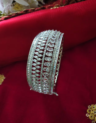 B0278_Designer bracelets studded with delicate work of american diamond stones.
