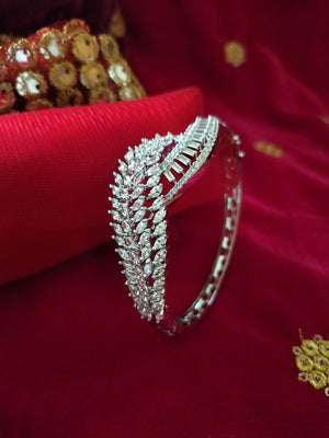 B0271_Designer bracelets studded with delicate work of american diamond stones.