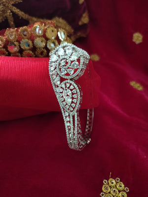 B0277_Designer bracelets studded with delicate work of american diamond stones.