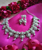 N0493_Gorgeous designer necklace embellished with american diamond stones with a touch of delicate stone work.