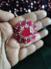 R040_Lovely American Diamond studded ring with a touch of pink stones.