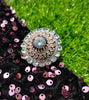 R042_Lovely designer American Diamond studded statement ring with delicate stone work.