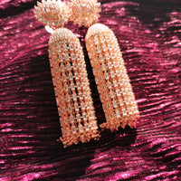 E0865_Stylish  American diamond embellished danglers with delicate stone work.