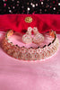 N0532_Lovely designer necklace embellished with american diamond stones with a touch of pink stones.