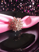 R049_Lovely flower design American Diamond studded statement ring with delicate stone work.
