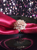 R049_Lovely flower design American Diamond studded statement ring with delicate stone work.