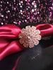 R052_Elegant designer American Diamond studded statement ring with delicate stone work.