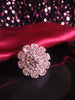 R052_Elegant designer American Diamond studded statement ring with delicate stone work.
