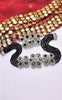N0529_Classic designer crystal with floral design pendant choker necklace set studded  with  American diamond stones.