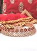 N0546_Gorgeous designer choker necklace embellished with american diamond stones with delicate stone work.