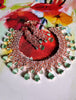N0534_Lovely designer rose gold choker necklace embellished with american diamond stones with delicate work.