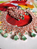 N0534_Lovely designer rose gold choker necklace embellished with american diamond stones with delicate work.
