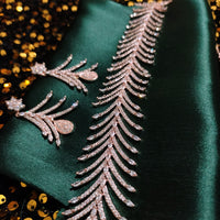 N0575_Lovely designer rose gold choker necklace embellished with american diamond stones with delicate work.