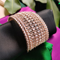 B0317_Grand Designer bracelets studded with delicate work of american diamond stones.