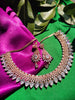 N0577_Classic designer rose gold choker necklace embellished with american diamond stones.