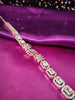 N0576_Lovely designer rose gold choker necklace embellished with american diamond stones.