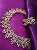 N0539_Lovely designer choker necklace studded with american diamond stones with a touch of pink stones.